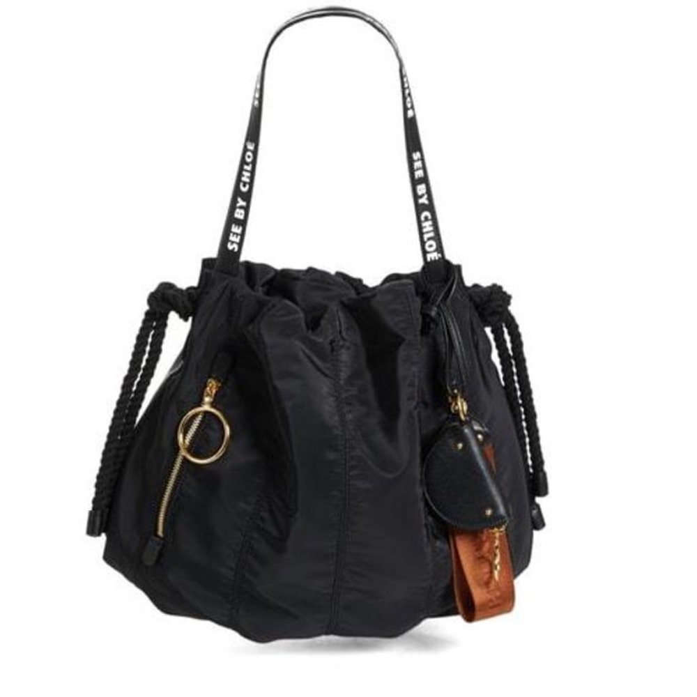 Authentic See by Chloe Flo Nylon Shoulder Bag
